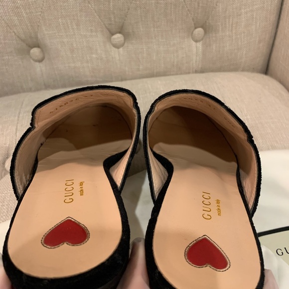 Gucci Princetown Velvet Mules/37/Black - Picture 7 of 12